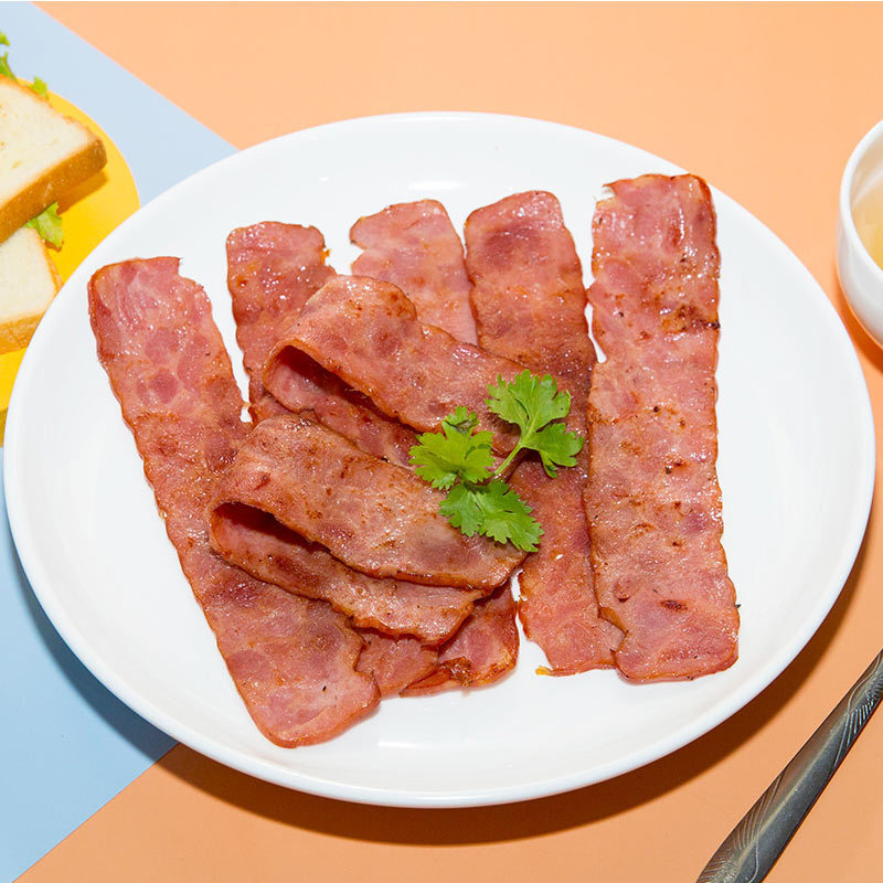北京厂家整切精肉培根家用肉片手抓饼三明治烟熏培根烧烤食材批发