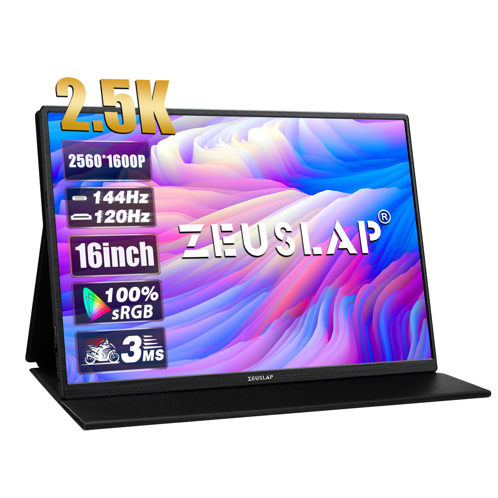 ZEUSLAP P16K 16-inch portable monitor 2.5k 144hz 100-coloured 500 Z16P