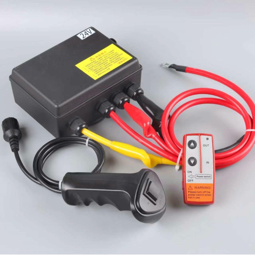 Wireless remote control for electric winch 12V24V Land Cruiser self-help winch-type small crane switch fittings