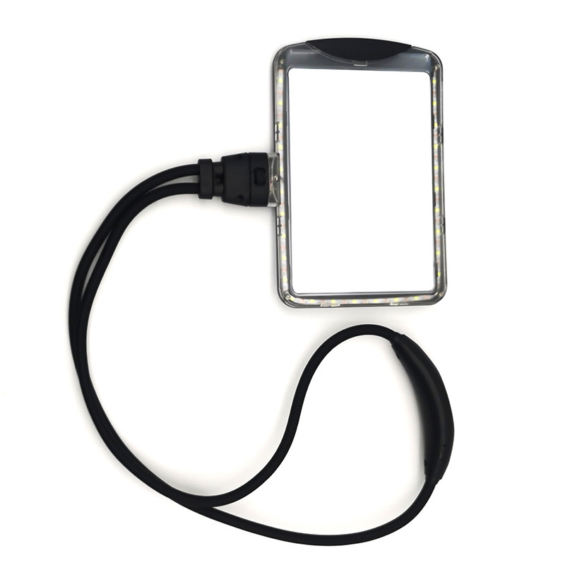 Hand-held rim magnifier with a light charge to read the big mirror magnifier, the Amazon hot-soldier.