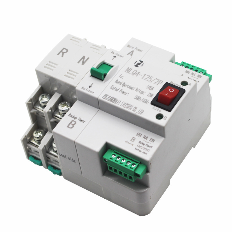 220V milliseconds to switch on-going double power switch NLQ4-125/2P 100A80A63A