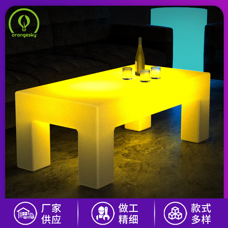 LED Lighting Hotel, KTV Nightclub, tea booths, rectangular and entertainment villa, rectangular table