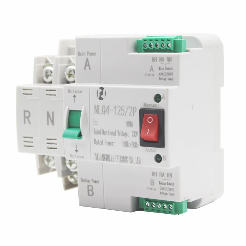 220V milliseconds to switch on-going double power switch NLQ4-125/2P 100A80A63A