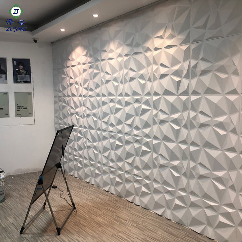 New waterproof pvc wall wall interior bedroom background wall decorated white diamond 3D wall