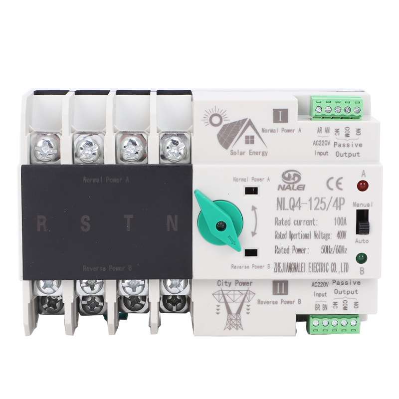 NLQ4-125/2P Photovolt Electro-interrupture on-going double power switch 220V100A63A80