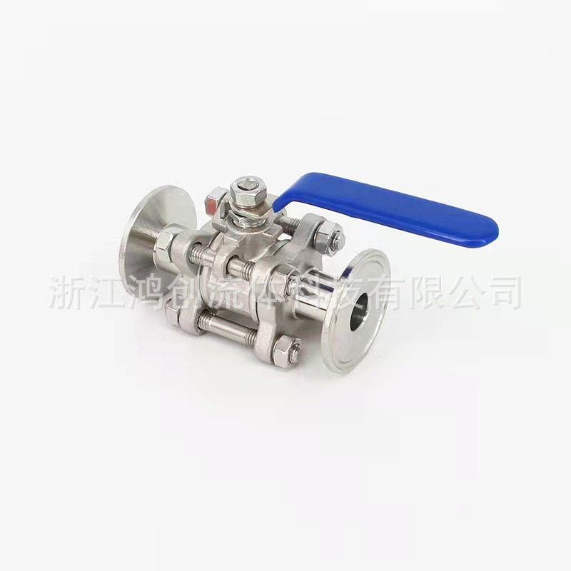 Một cái van quả bóng nặng 3 mảnh... ống dẫn đến van thép không gỉ.