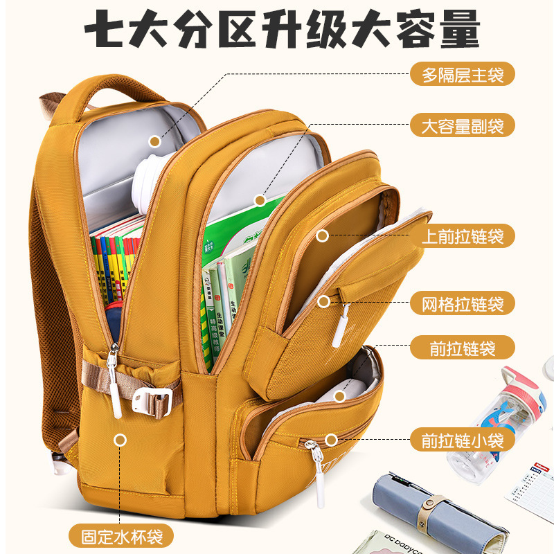 New junior high school college traveler's two-shoulder backpacks lightened fashion in the sixth grade.