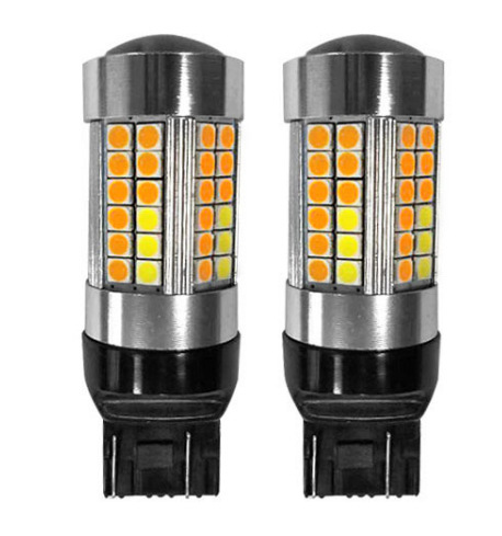 Cung cấp cho thị trường Hoa Kỳ 1157 7443 3157 69SMD Vàng và trắng sang hai đèn màu