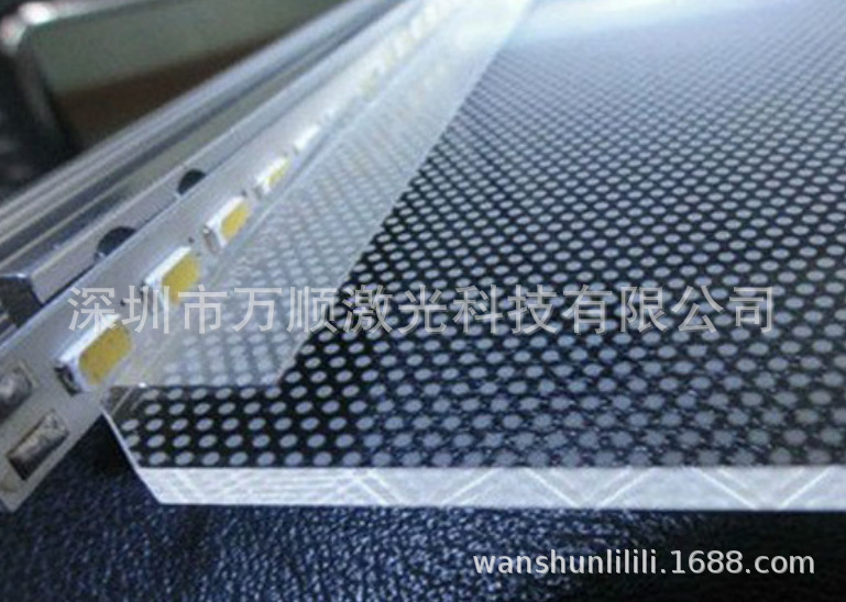 Laser-pointed LED high-transparent backlight optical Aclik panel processing