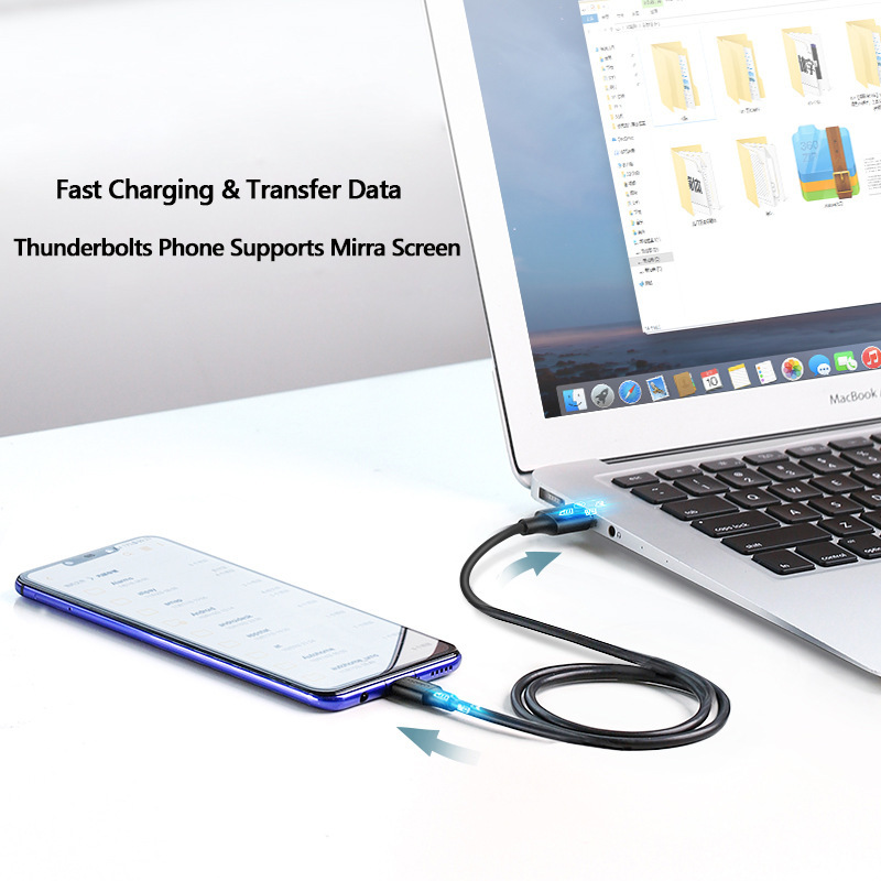 Type-c data line fast-charger, double-headed USB to public PD cell phone tablet data-charger.