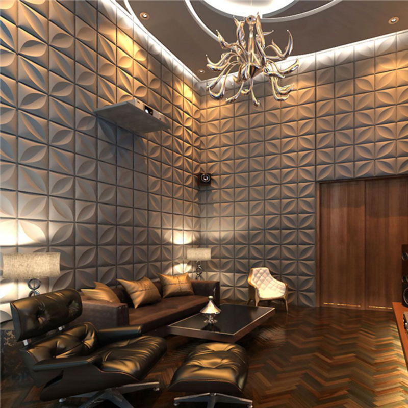 Plant PVC 3-D 3-D stereo wall Wall Panel television background wall decorated 3d wall wholesale