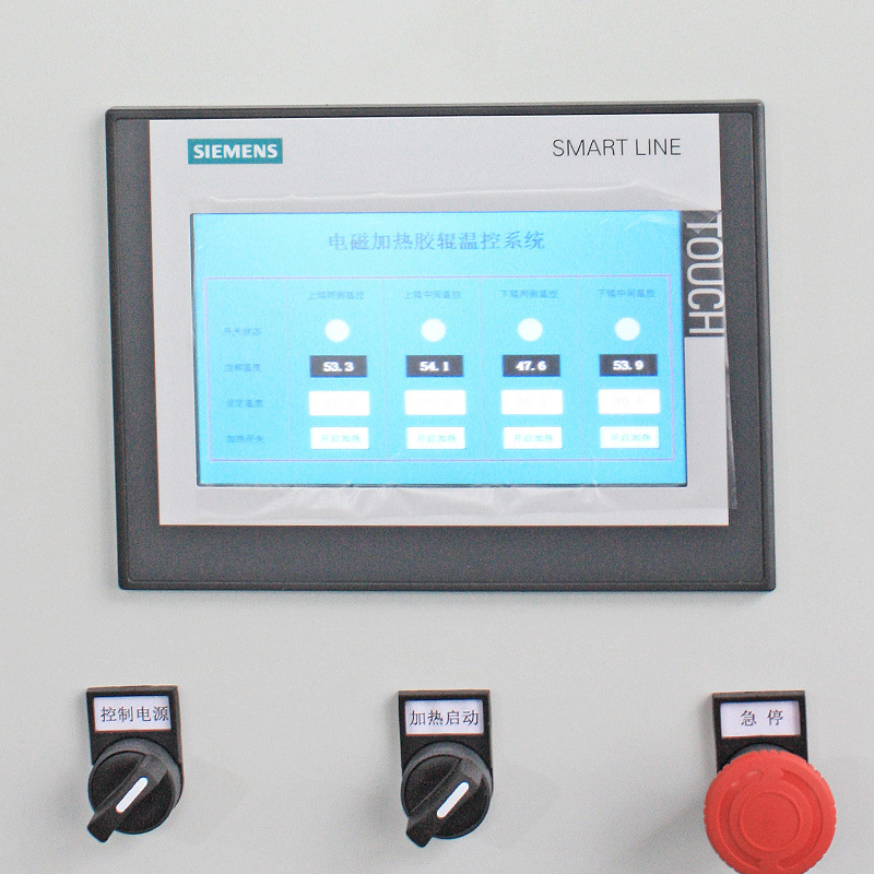 Proprocessing of electromagnetic sensor-heated tape-heated electro-heated rubber roller co-heated preheating tape squeeze equipment