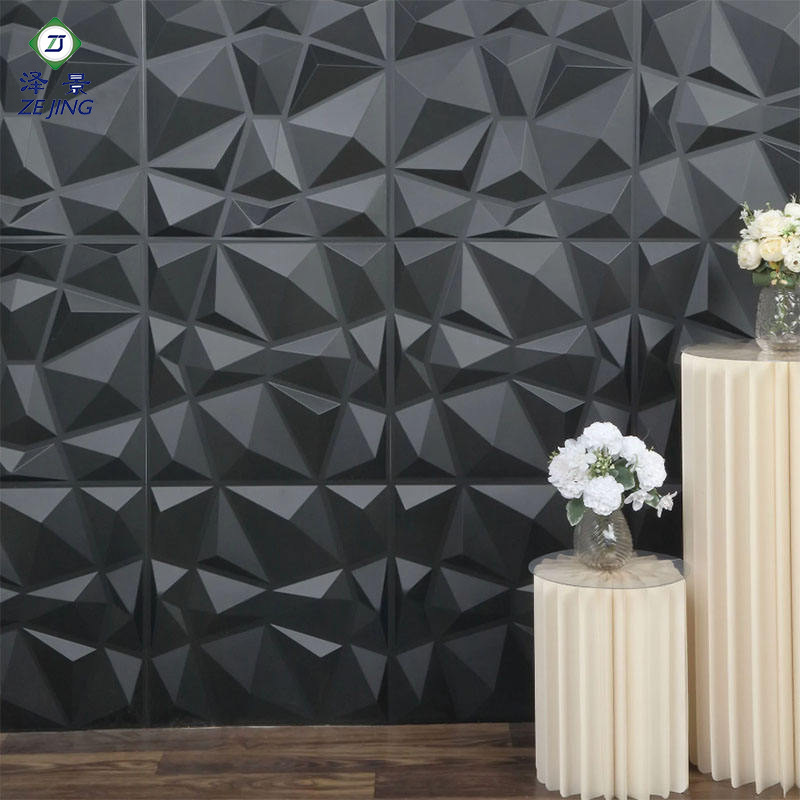 New waterproof pvc wall wall interior bedroom background wall decorated white diamond 3D wall