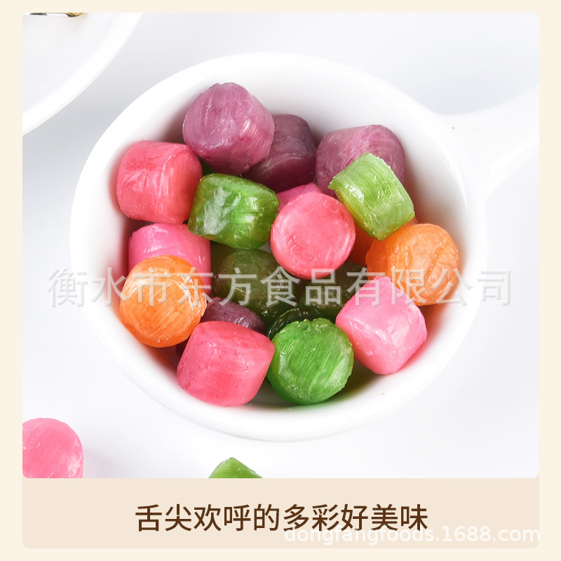 紙短情長熒光千紙鶴水果糖高顏值糖果彩色小硬糖結婚喜糖超市專供