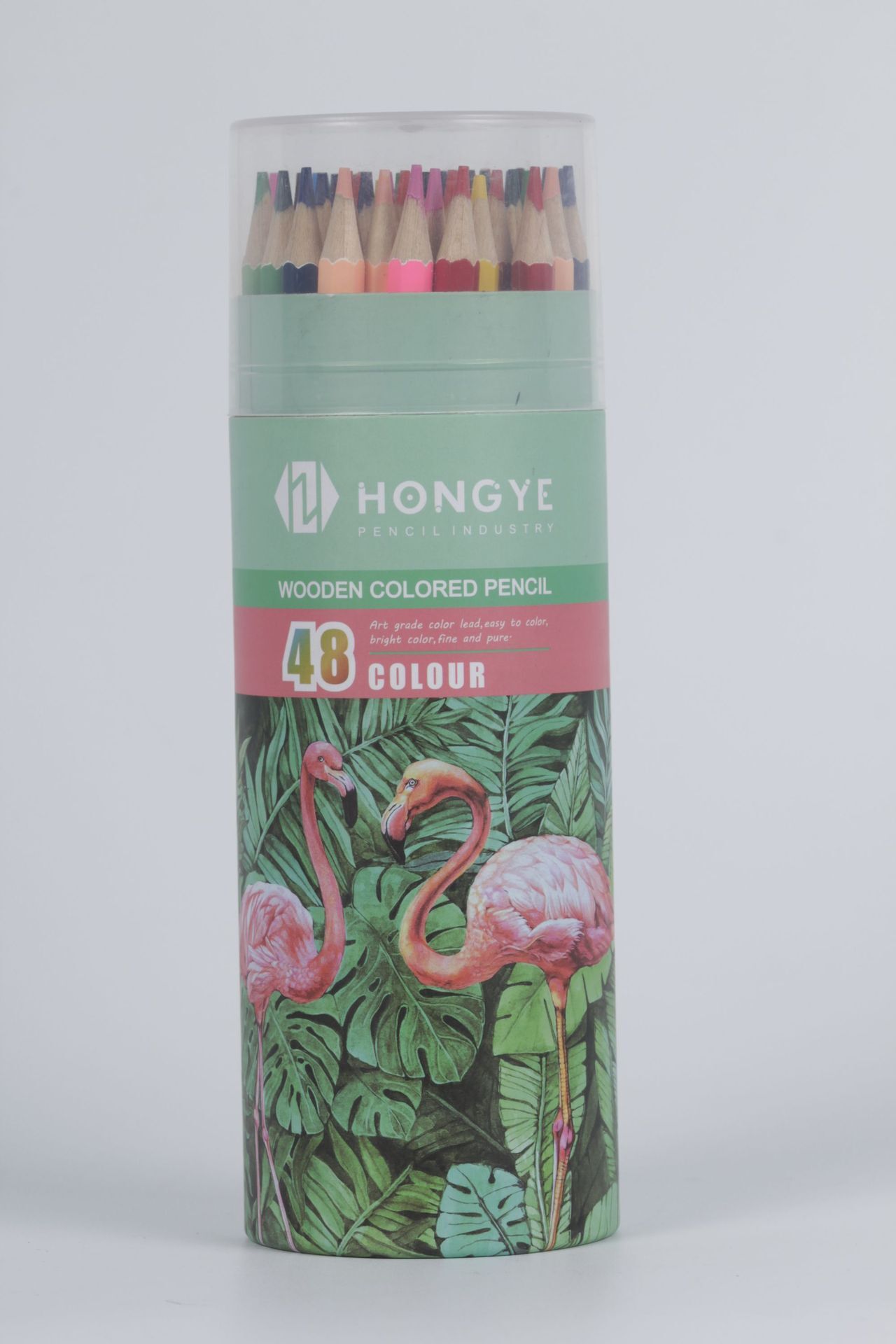 A colored pencil in a barrel, 48-coloured, hexagonal pole paint paint coloured lead.