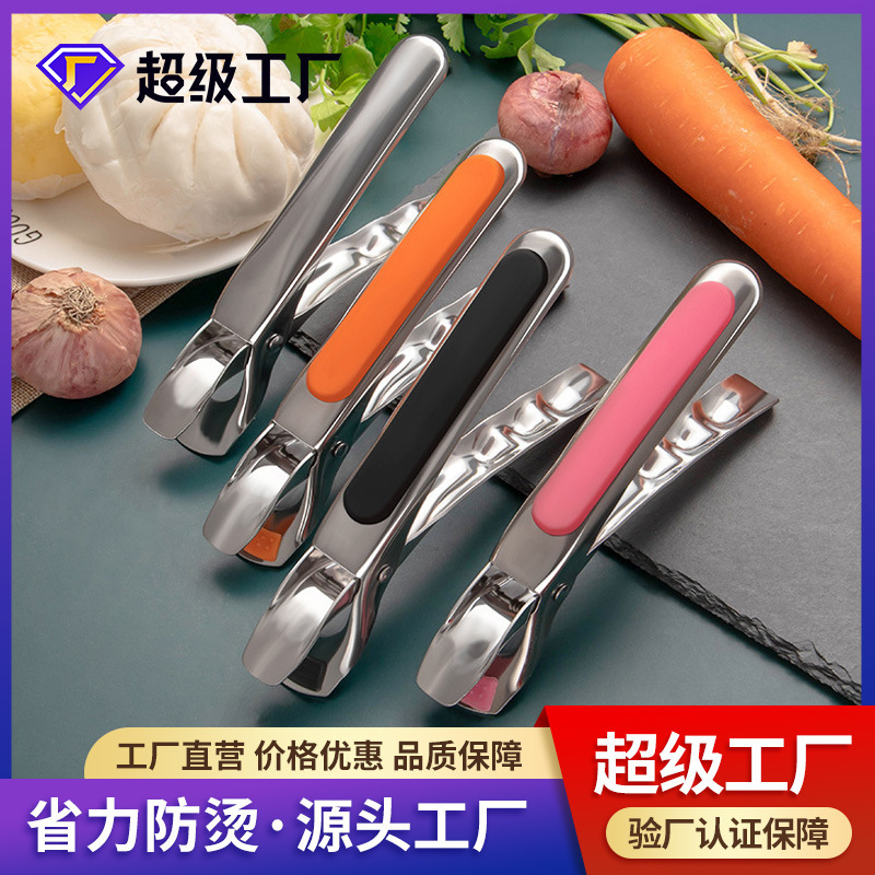 Những chiếc bát thép không rỉ sáng tạo với găng tay trượt tuyết silicone và một tô nóng hơn với một đĩa ăn và một nâng đĩa.