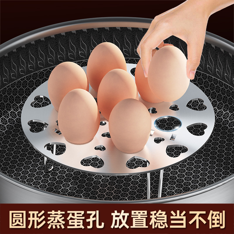 316 trứng chiên không rỉ thép bốc hơi tại nhà nhiều mục đích bốc hơi kệ rau cho những quả trứng có khả năng nén lại