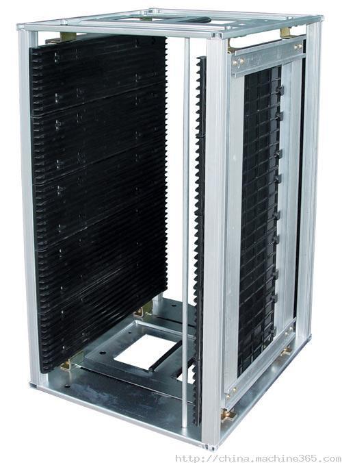 Electron-resistant SMT plate frame top and bottom shelf, frame-to-roller.