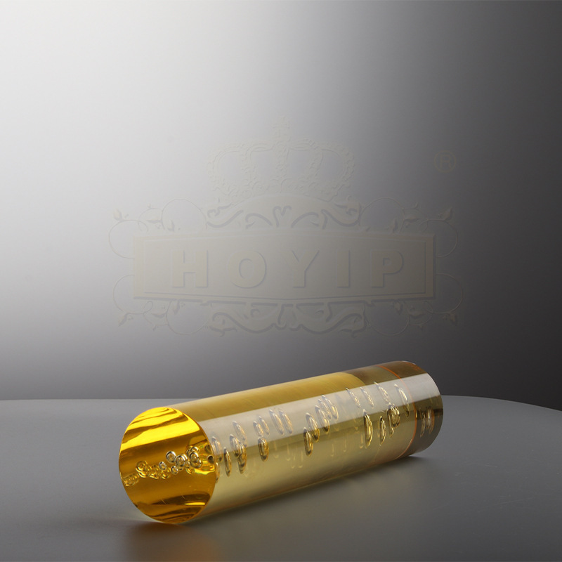 High-transparent Akli rods, fine organic glass bubble rods, decorated light cylindrical rods.