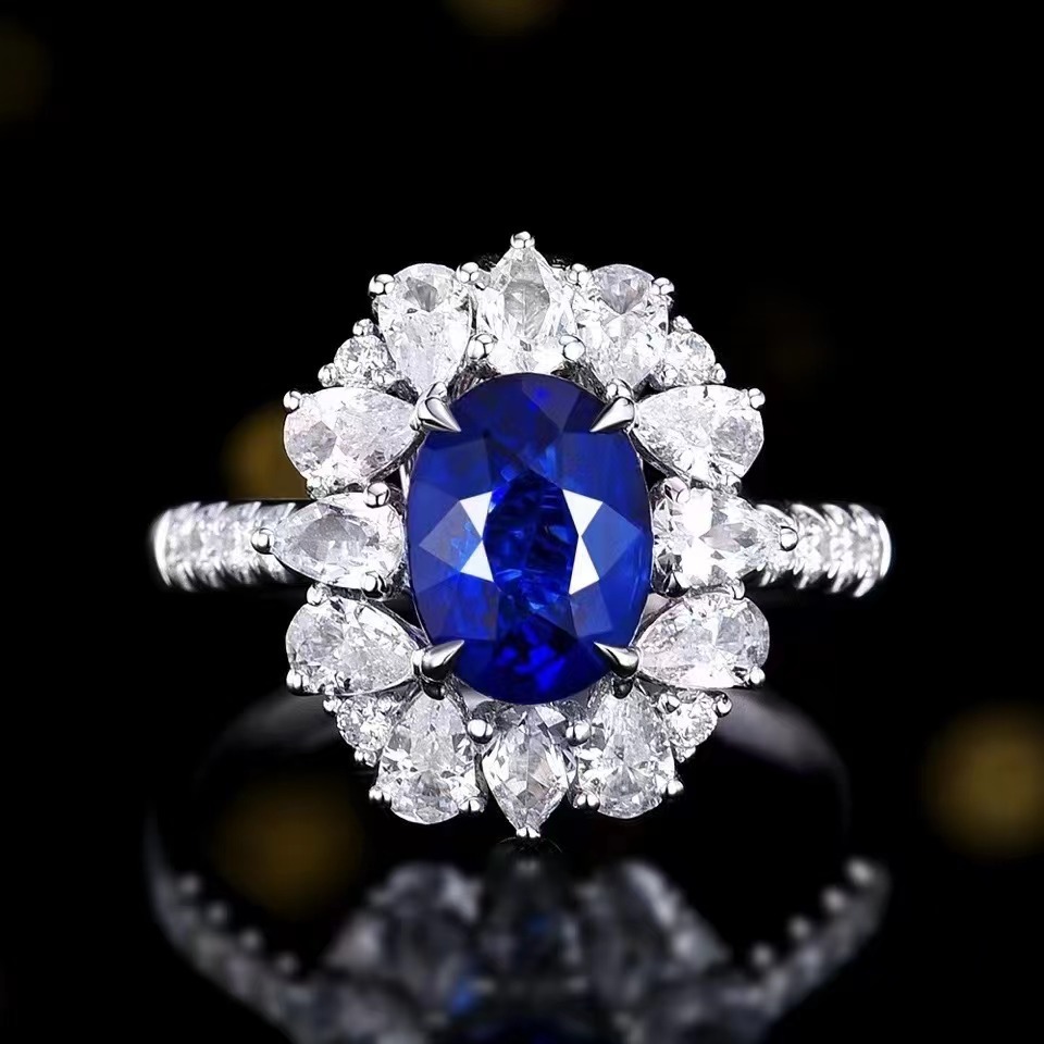 Choosing a new 18k Royal Sapphire 2.02 carats of natural Sri Lankan sapphire ring