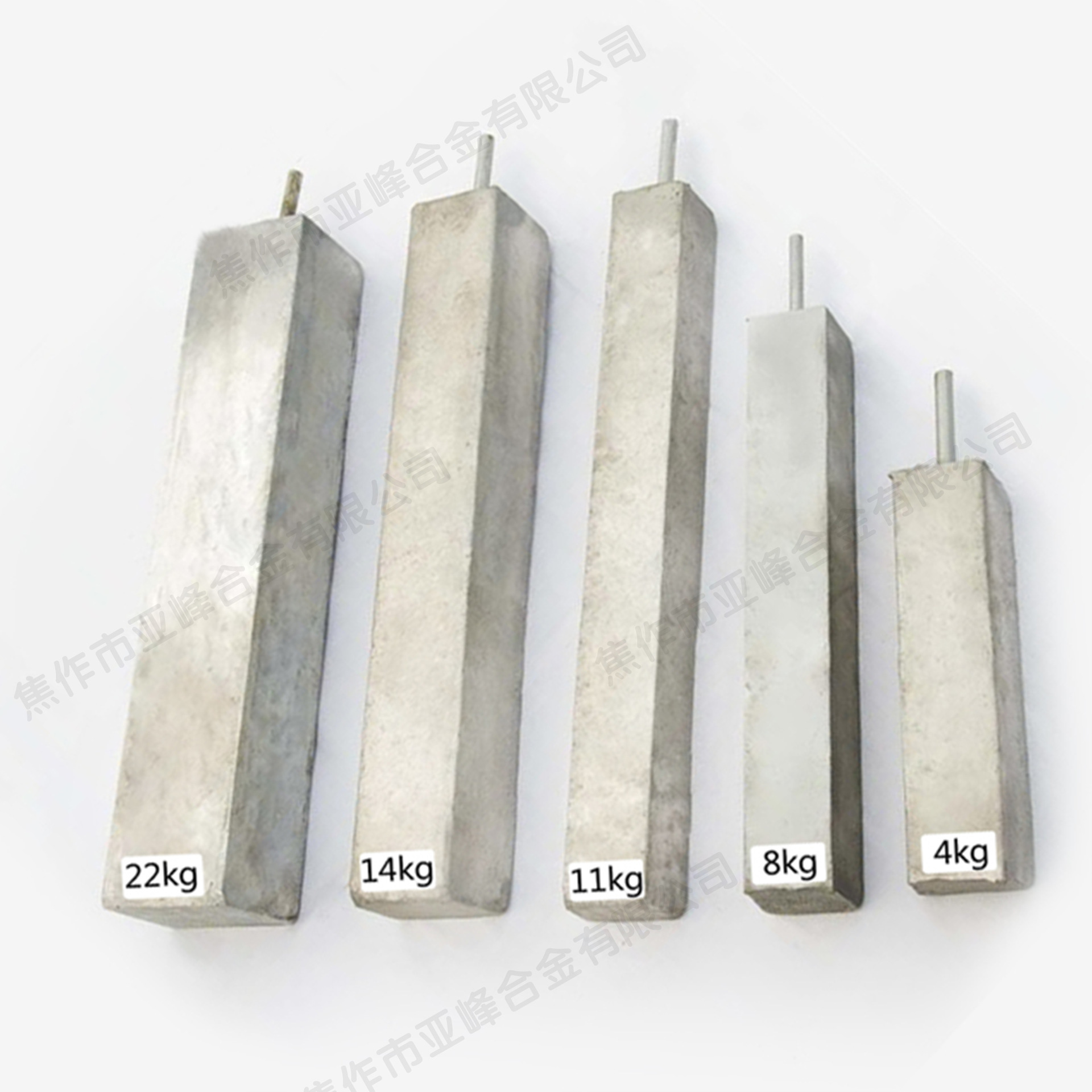 8kg/11kg/14kg/22kg set of impregnated magnesium anodes/pipeplaces/megagrams at the expense of the anodes