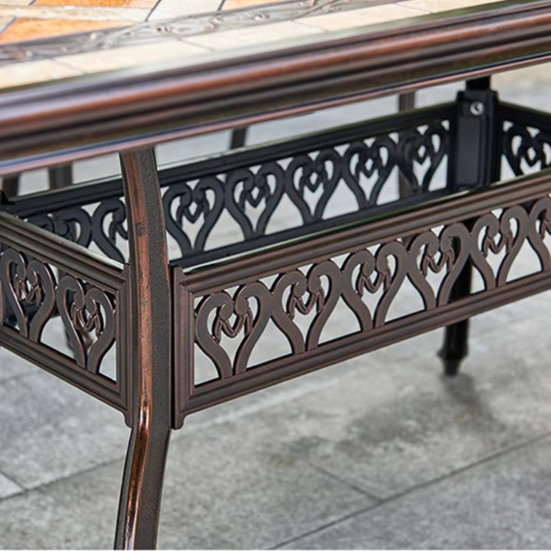 Bàn và ghế Aluminium bên ngoài sân để chứa bàn làm vườn không thấm nước và ghế tổ hợp bên ngoài ban công