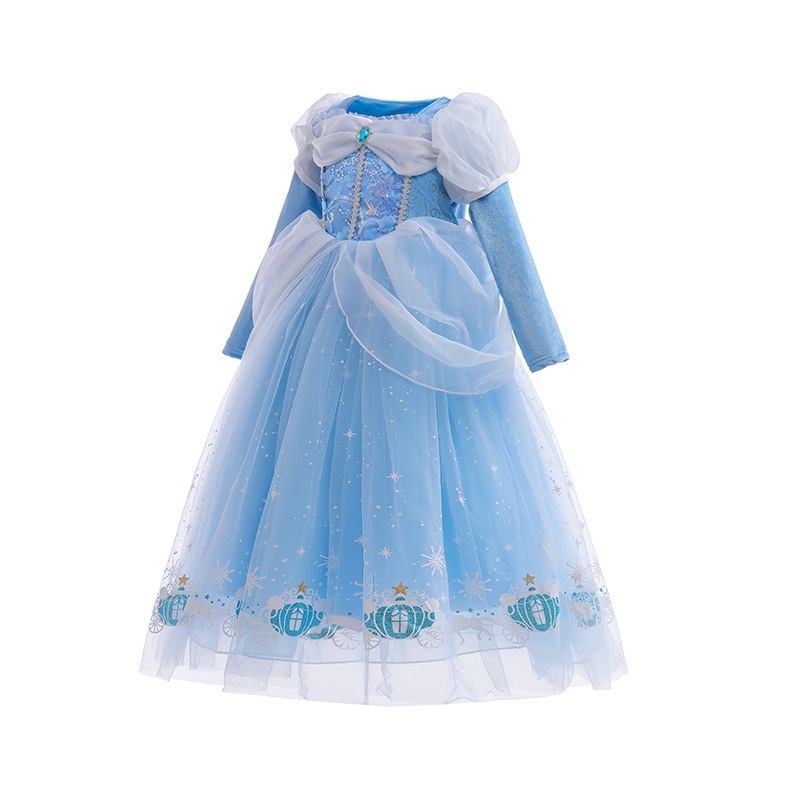 A new Cinderella dress, long sleeves, a girl's dress, a dress, a dress, a dress, a dress.