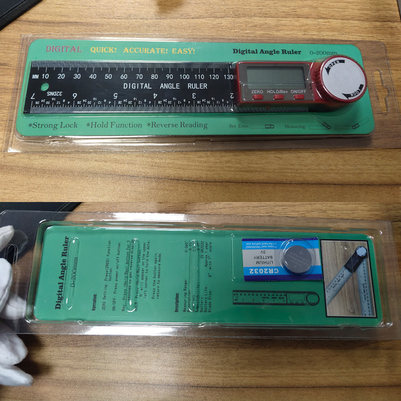 Numerical angle ruler - carpentry angler - angle gauge - plastic angle meter - abundance plant