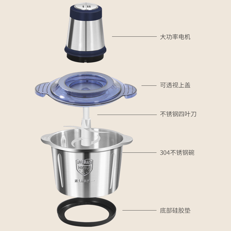 3-litre 상업적인 고기 분쇄기 도매 육류 집에서 작은 전기 믹서