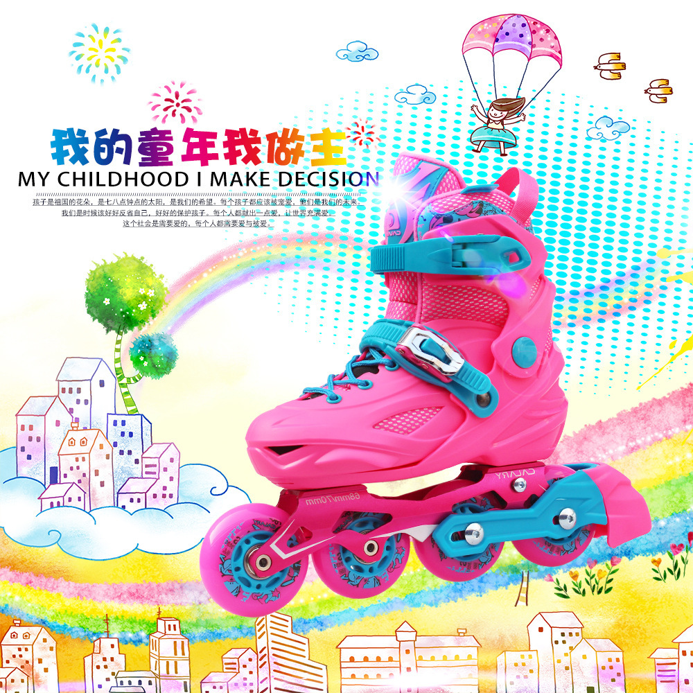 Wholesale of male and female skater slippers with direct roller skates and roller skates