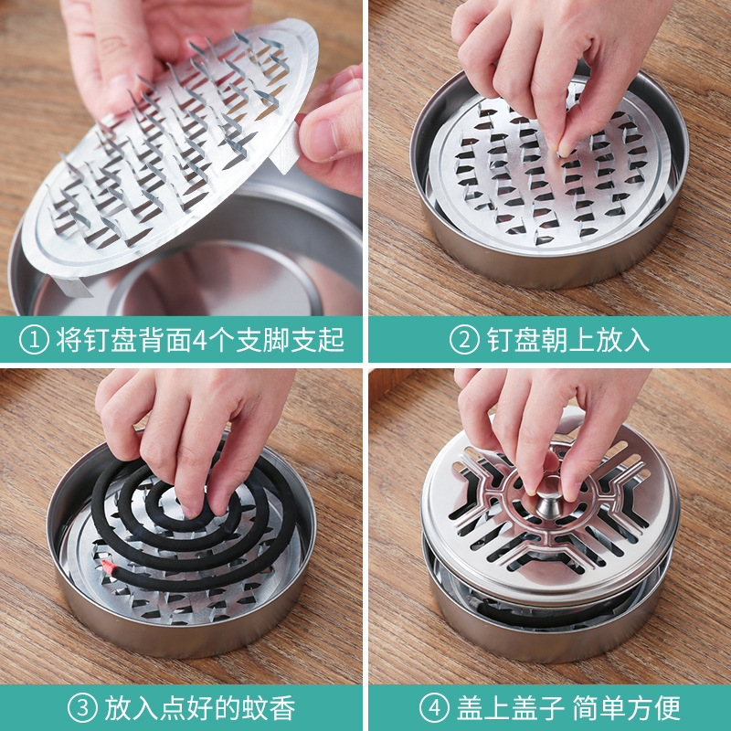 Hộp muỗi thép không gỉ với một hộp chống khói xách tay bên ngoài