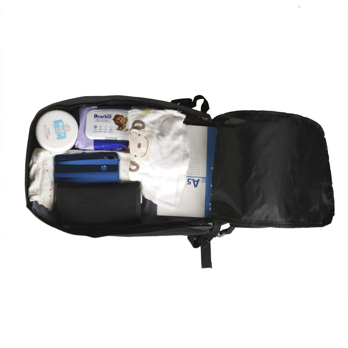 Gymnasium pack with high-capacity sports packs, dry and wet, separate hand-held travel bag with yoga pads