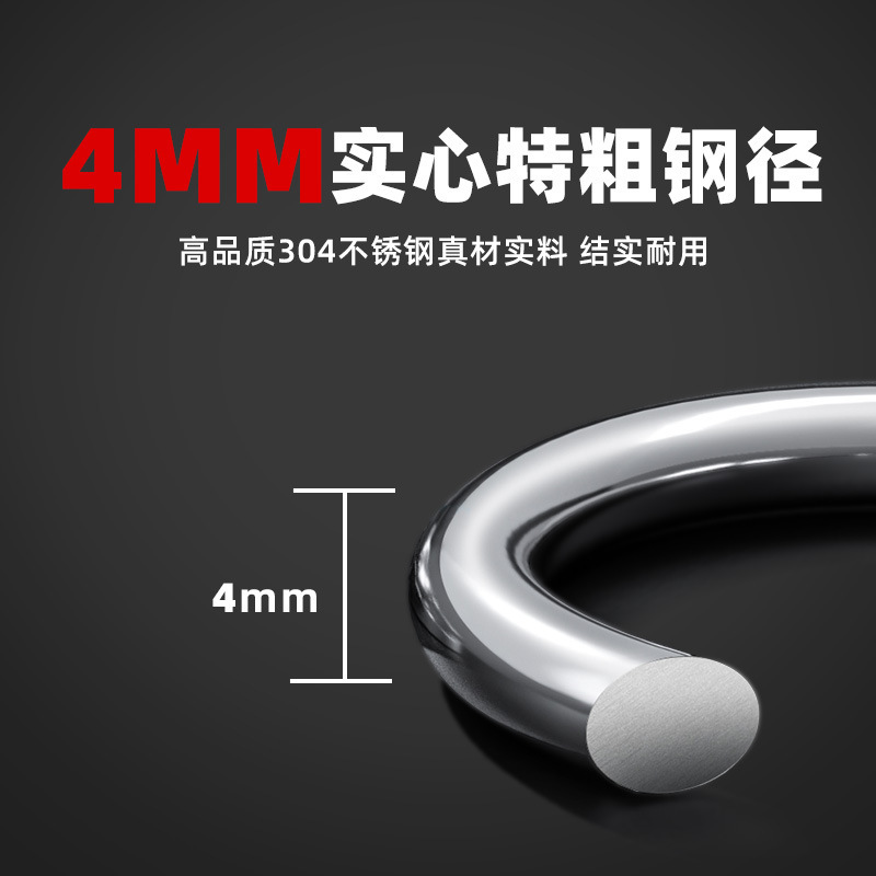 304 thiết bị treo thép không rỉ thép với móc treo cổ và áo khoác dày hơn và dày hơn
