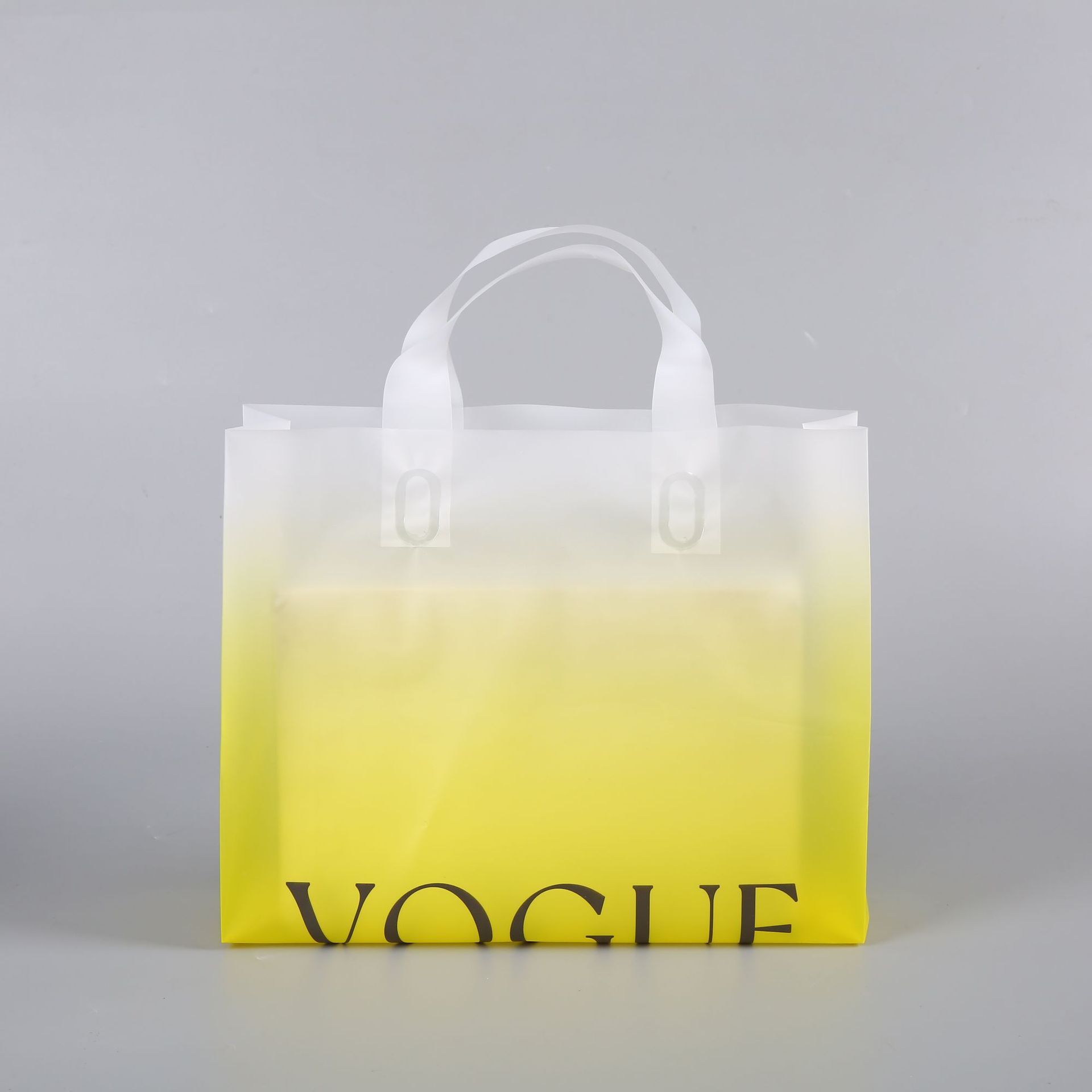Shopping bags with transparent gradual change plastic bags and cosmetics store bags with logo bags