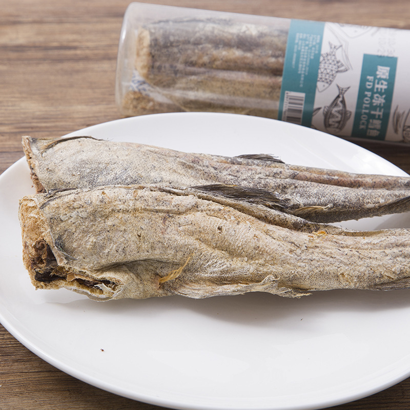 廠家直髮凍乾魚 寵物零食原生凍幹鱈魚 狗零食貓零食凍幹整條鱈魚