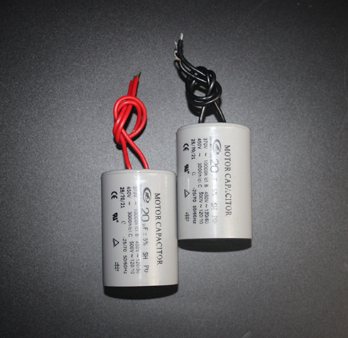 Electronics component CBB60 8uf 450v double-wire startup capacitor