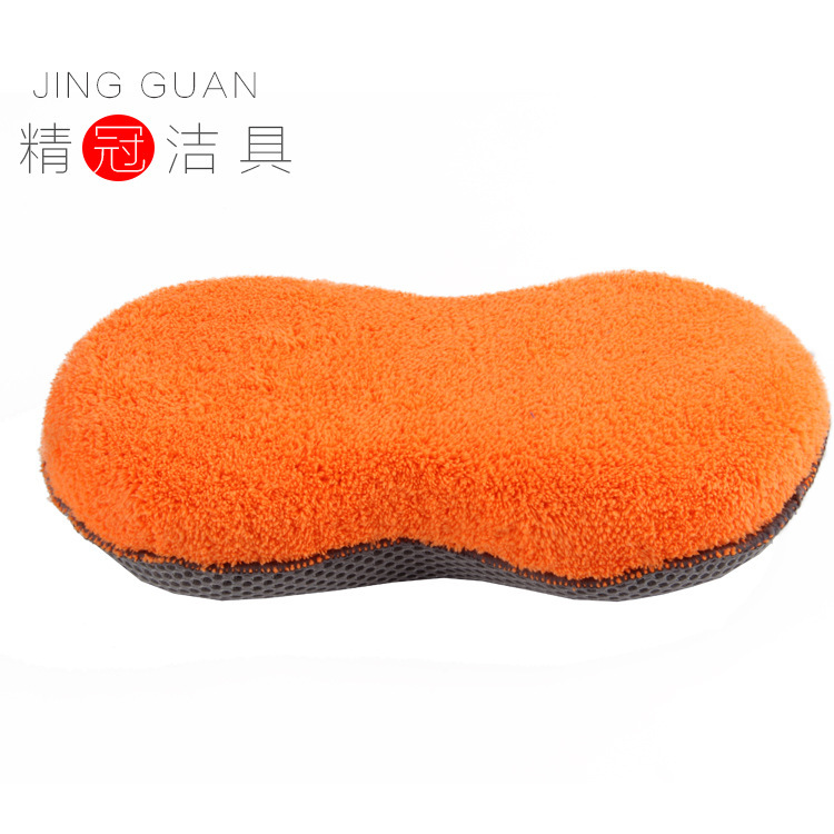 Net-eye cloth/super-breeding double-sided sponge brush, car-cleaner waxed sponge, source of goods.