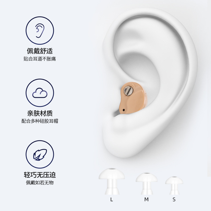 New foreign trade cross-border XB-501 sound amplifier old-age hearing aid button battery hearing aid