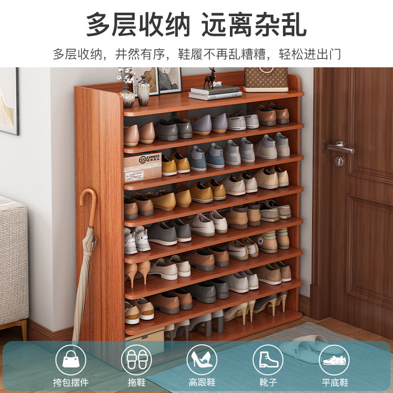 The shoe shelf home with the door-bed partition is solid and durable, with a simple dormitory receiving a large capacity multi-storey shoe cabinet.