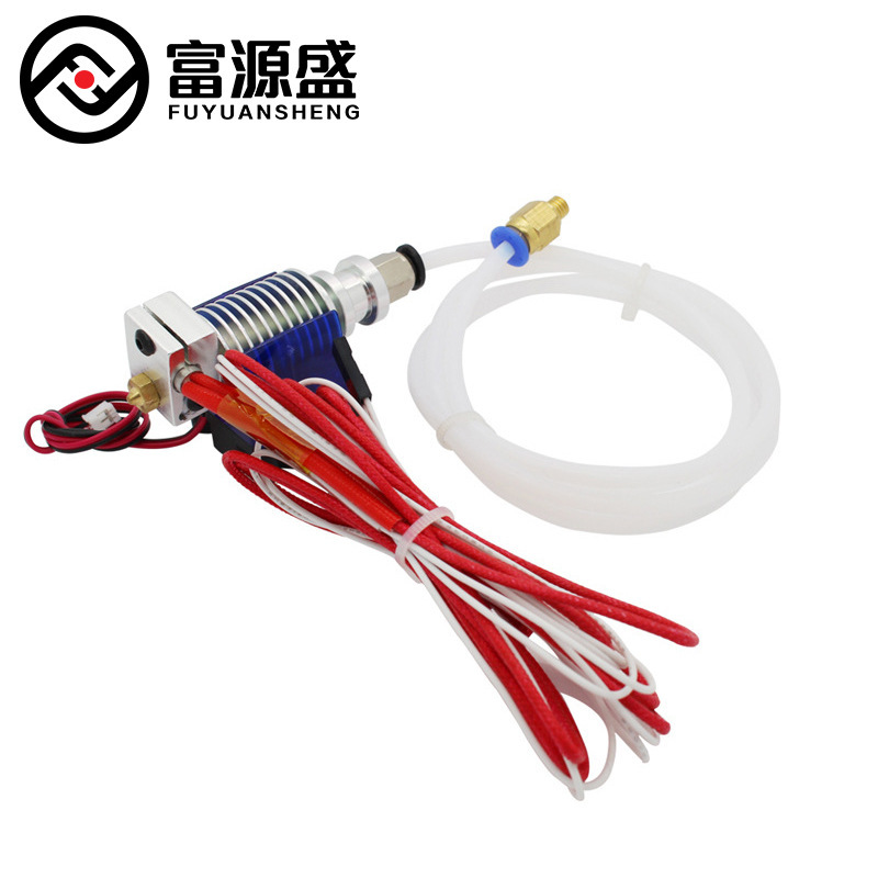 3D printer V6 J-head Remote crowding out header package 1.75mm/0.4mm 12V 1m Iron Fluorine