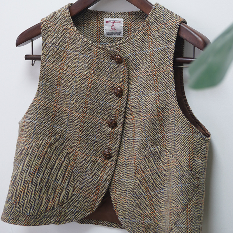 Harris Tweed, Anh Quốc, 100% vải len, cao cấp thô, Cuba Birun 0168