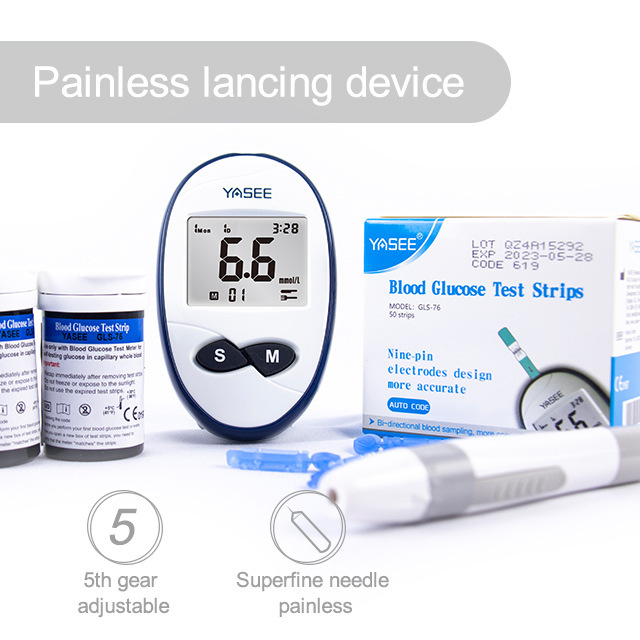 The Yass blood sugar tester used a 100 piece of Yass GM/S-76 test paper for precision measuring blood sugar.