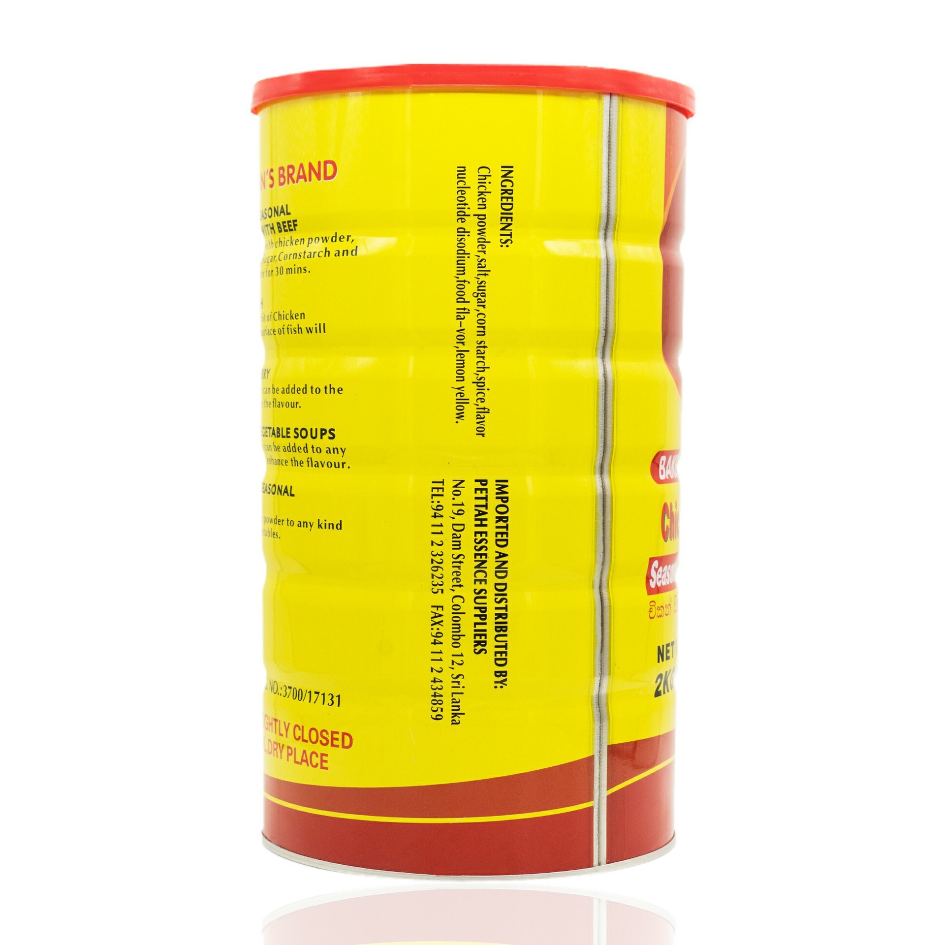 The gold chef exports chicken powder in a bulk of 2 kg chicken sauce and cooking soup.
