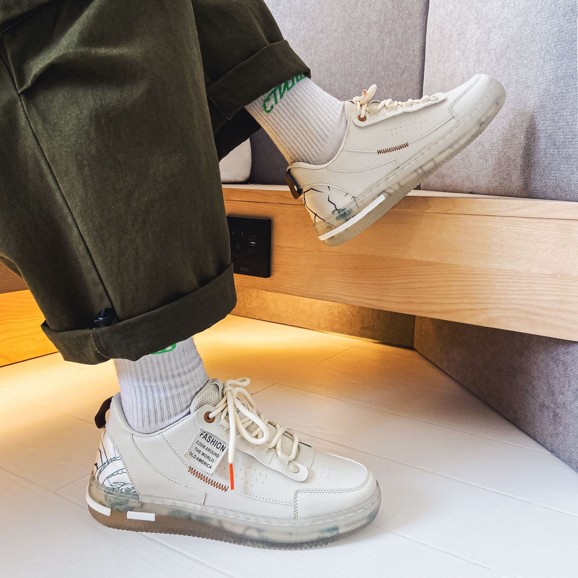 2023 new Jell-O Chinese Fashion Boys Shoes, Air Force One Korean.