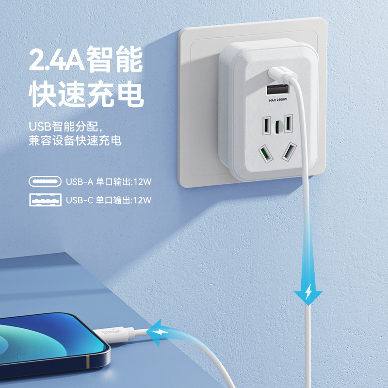 Etman英特曼歐標德標電源轉換插頭USBTypeC