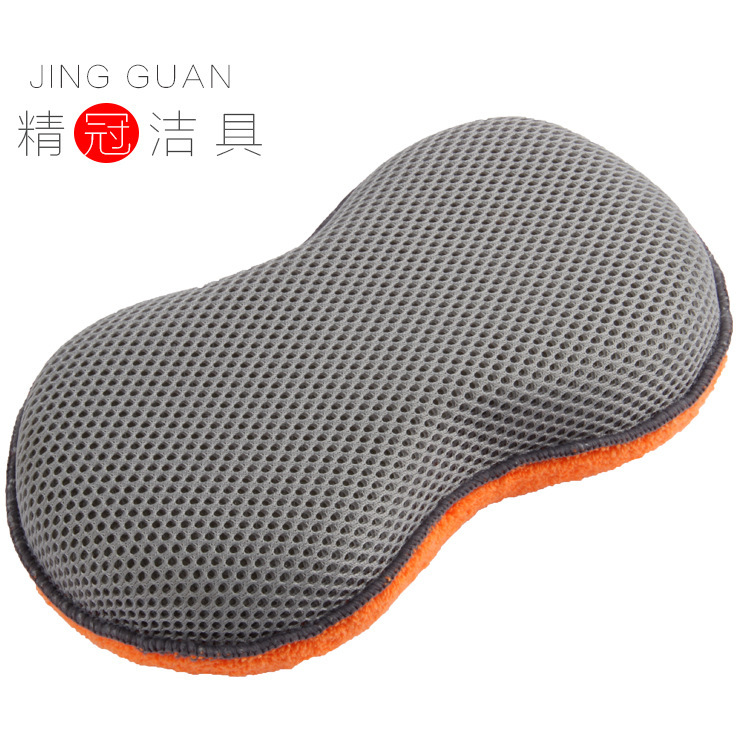 Net-eye cloth/super-breeding double-sided sponge brush, car-cleaner waxed sponge, source of goods.