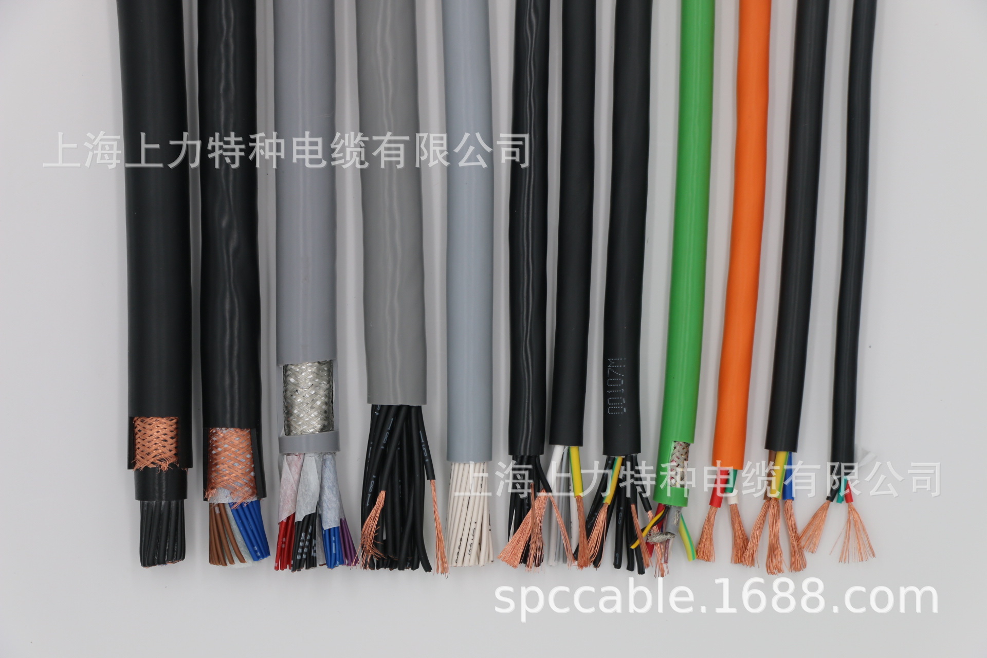 Resilient and soft towed cable TRVVVP Oil resistant to convoluted, soft-serving electric tractor towed cable TRVVSP8 core