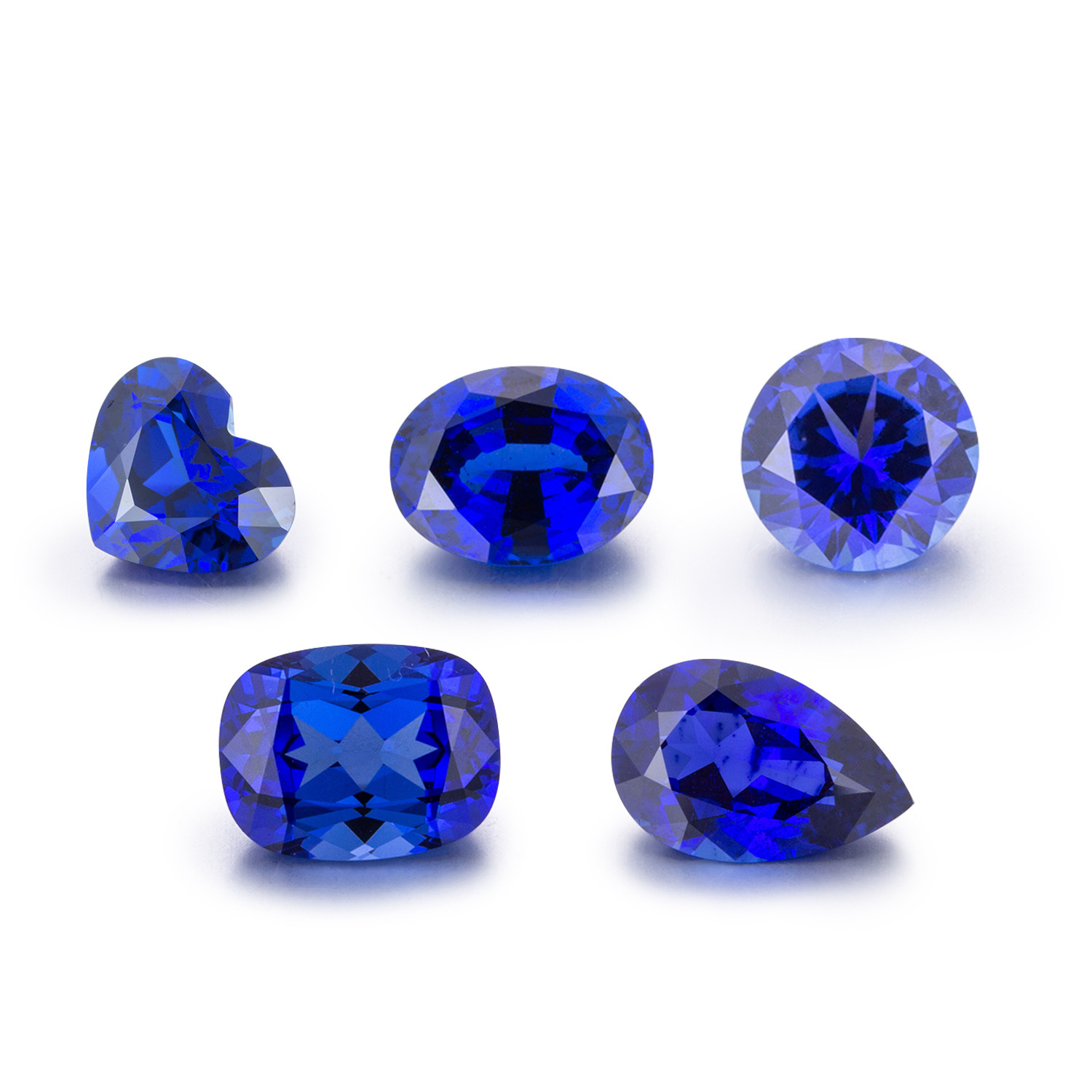 Sri Lanka laboratory breeding regenerative sapphire artificially synthesized nudite 1-3 carat blue