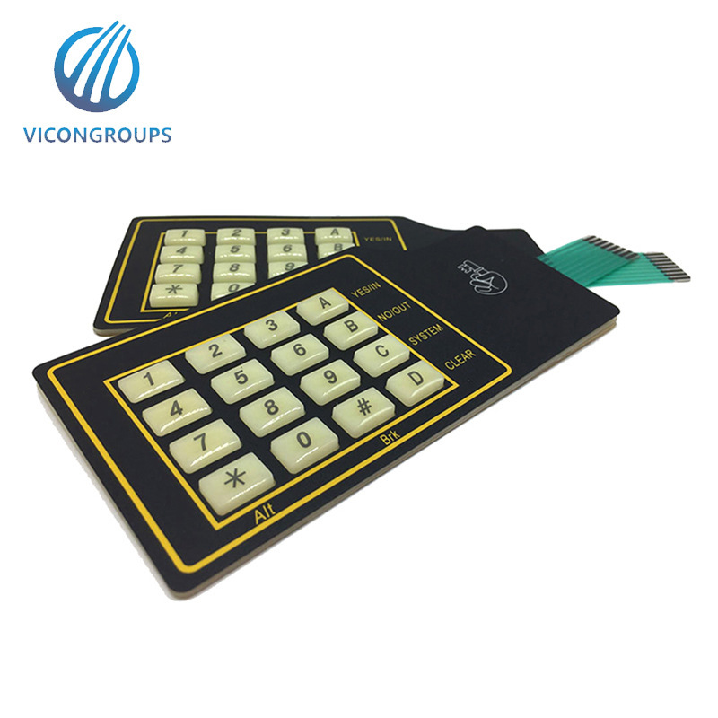 Supply of PCB film buttons, smart control panel, panels, board, sign, machine buttons.