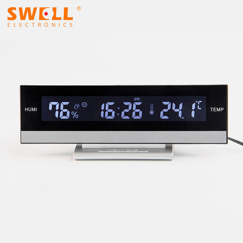 Multifunctional numbers show electronic clocks.